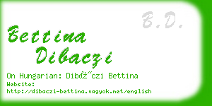 bettina dibaczi business card